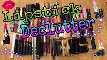 My Lipstick Collection DECLUTTER!  2017  (Part 1)