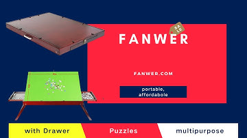 Wooden Jigsaw Puzzle Table with Drawers and Legs by Fanwer