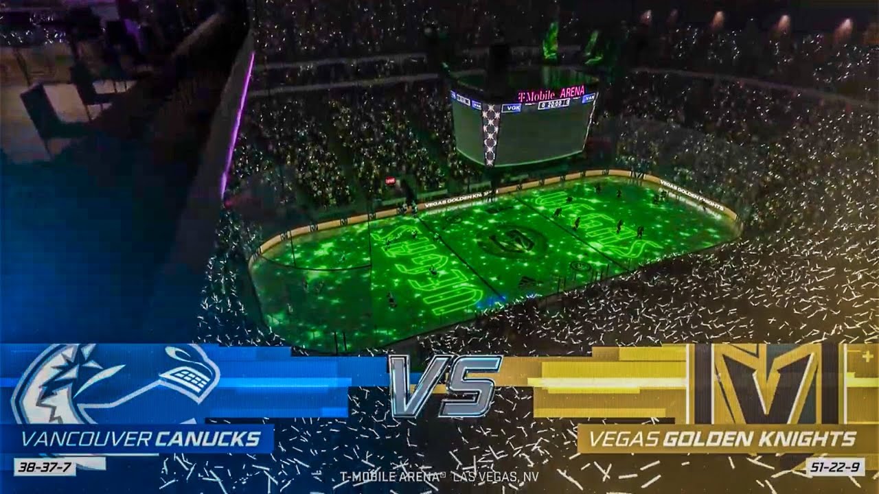 Vancouver Canucks vs Vegas Golden Knights 4/2/2024 NHL 24 Gameplay ...