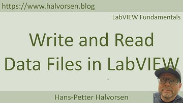 Write and Read Measurement Data Files in LabVIEW