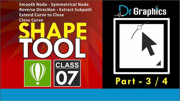 How to use shape tool in coreldraw || Smooth node || symmetrical node extract subpath || close curve