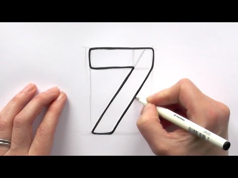 How To Draw A Cartoon Number 7 | Quick And Easy Bullet Journal Doodle Ideas | bujoTIGER (ZOOSHii)
