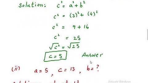 Pythagoras theorem.General Math 10th Class unit 9  Exercise 9.1