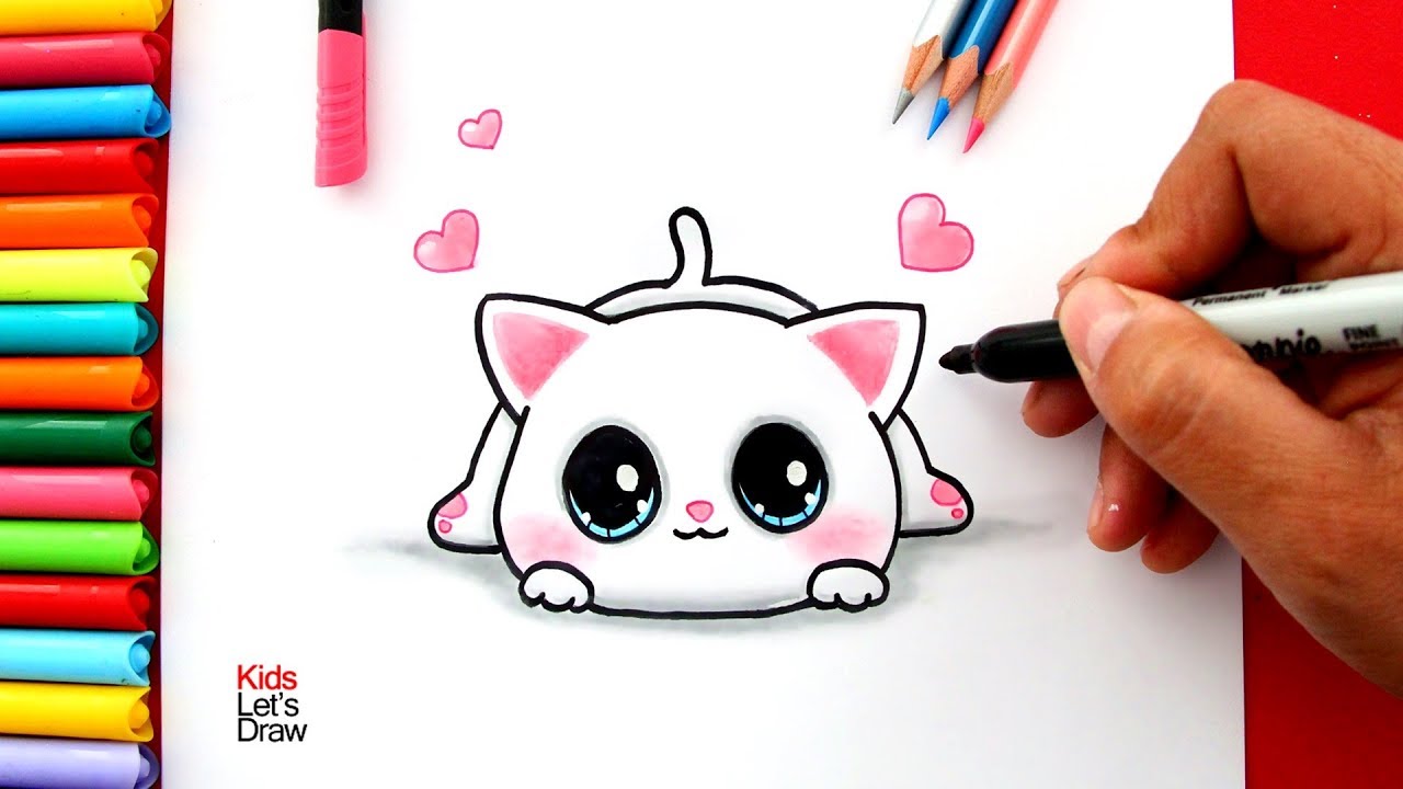 Como Dibujar Un Gatito Bebe De Mirada Tierna Que Estoy Seguro