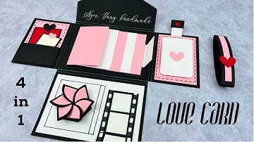 LOVE CARD - Hướng dẫn làm phong bì, Scrapbook dán ảnh ghép nhiều chi tiết - NGOC VANG Handmade