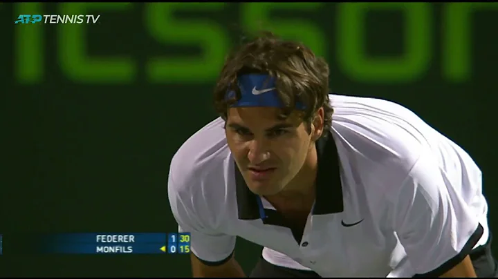 Miami 2008 R2 - R.Federer vs G.Monfils Highlights