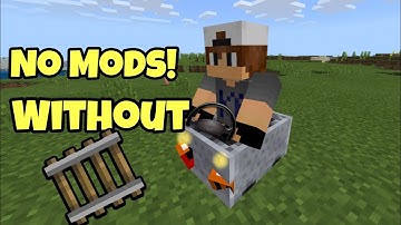 How To Drive Minecart Without Rails MCPE | Command Block Creation