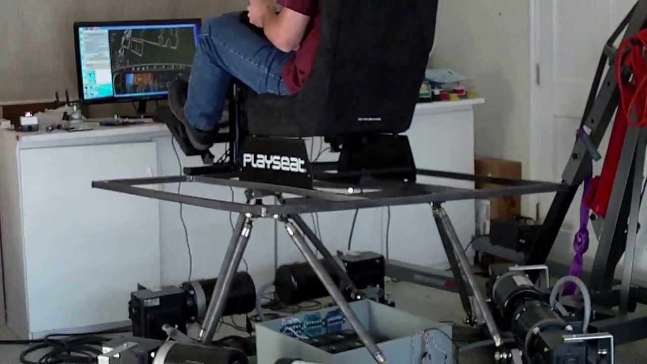 6DOF platform calibration testing 1 (stabilized video) - YouTube