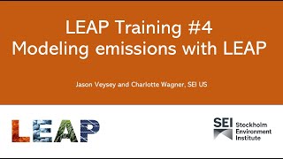 Sida LEAP Training Lecture #4: Modeling Emissions
