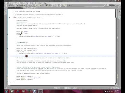 Difference String Literal String Object Java