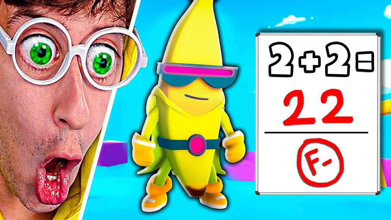 EXAMEN de Superplátano... 🤓❌📋 (Vuelta al COLE 👨‍🏫) - Stumble Guys TEKENDO