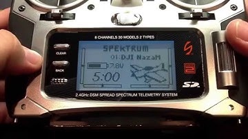 Spektrum DX8 programming for NazaM Video#3