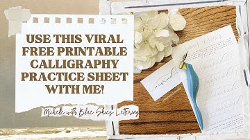 This FREE Calligraphy Printable Practice Sheet Went Viral on Pinterest!