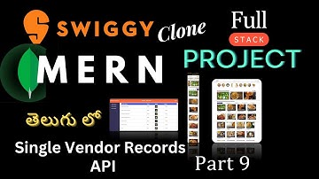 9. Single Vendor Records API || MERN Project || Swiggy Clone || Full-Stack Tutoial in Telugu