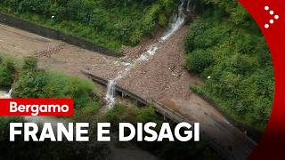 Bad weather in Val Brembana. Landslide blocks SP2 in Isola di Fondra. Campground evacuated: Fear...