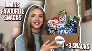 Trying Jimin&#39;s Favourite Snacks (Banhada Box #2)