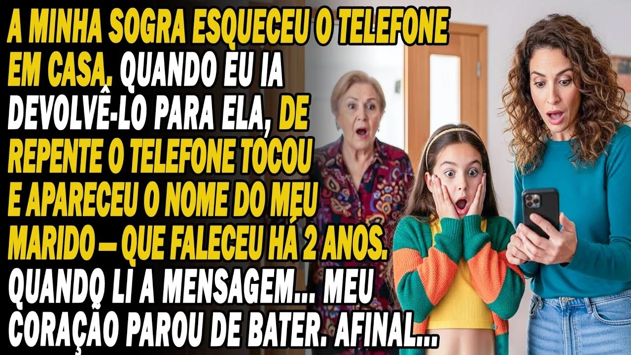 O telemóvel da minha sogra tocou no sofá e o ecrã iluminou-se com a fotografia do meu marido. O João morreu há dois anos num acidente de avião. Eu vi a campa. Eu chorei sobre a terra. Mas ali...