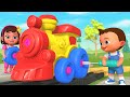 DIY Wooden Train 🚉 Toy Assemble - Little Babies Fun Educational Videos | Kids Learning Wooden Toys