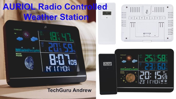 AURIOL Digital Alarm Clock With QI charging station - YouTube