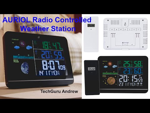 Auriol Radio Controlled Weather Station Black
