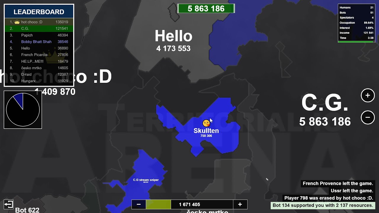 Winning Strategy White Arena! Territory Games io Territorial IO YouTube