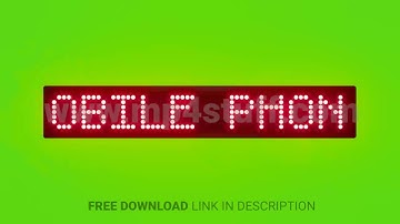 Do Not Use Mobile Phones Near Machinery Scrolling Red Dot Matrix LED Text Animation on Green Screen