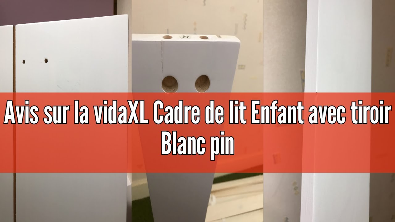Avis sur la vidaXL Cadre de lit Enfant avec tiroir Blanc pin Massif 80x160 cm, Cadre de lit en Bois