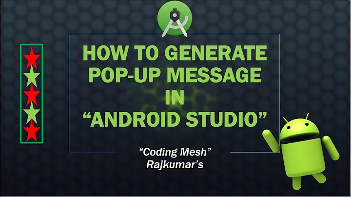 Pop-Up message in android studio| coding mesh |android application|android studio.