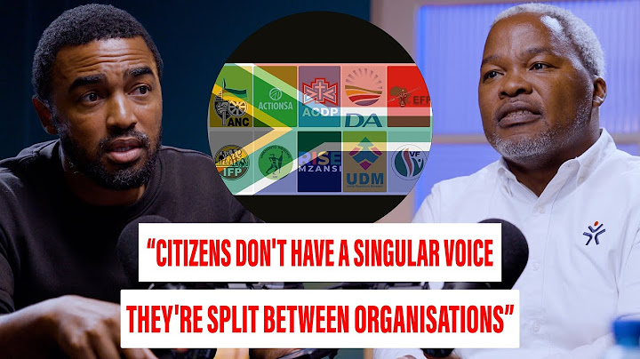 "CITIZENS DON'T HAVE A SINGULAR VOICE, THEY'RE SPLIT BETWEEN ORGANISATIONS" - JAN MOGANWA