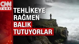 Düden Şelalesinde Tehlikeli Balık Avı