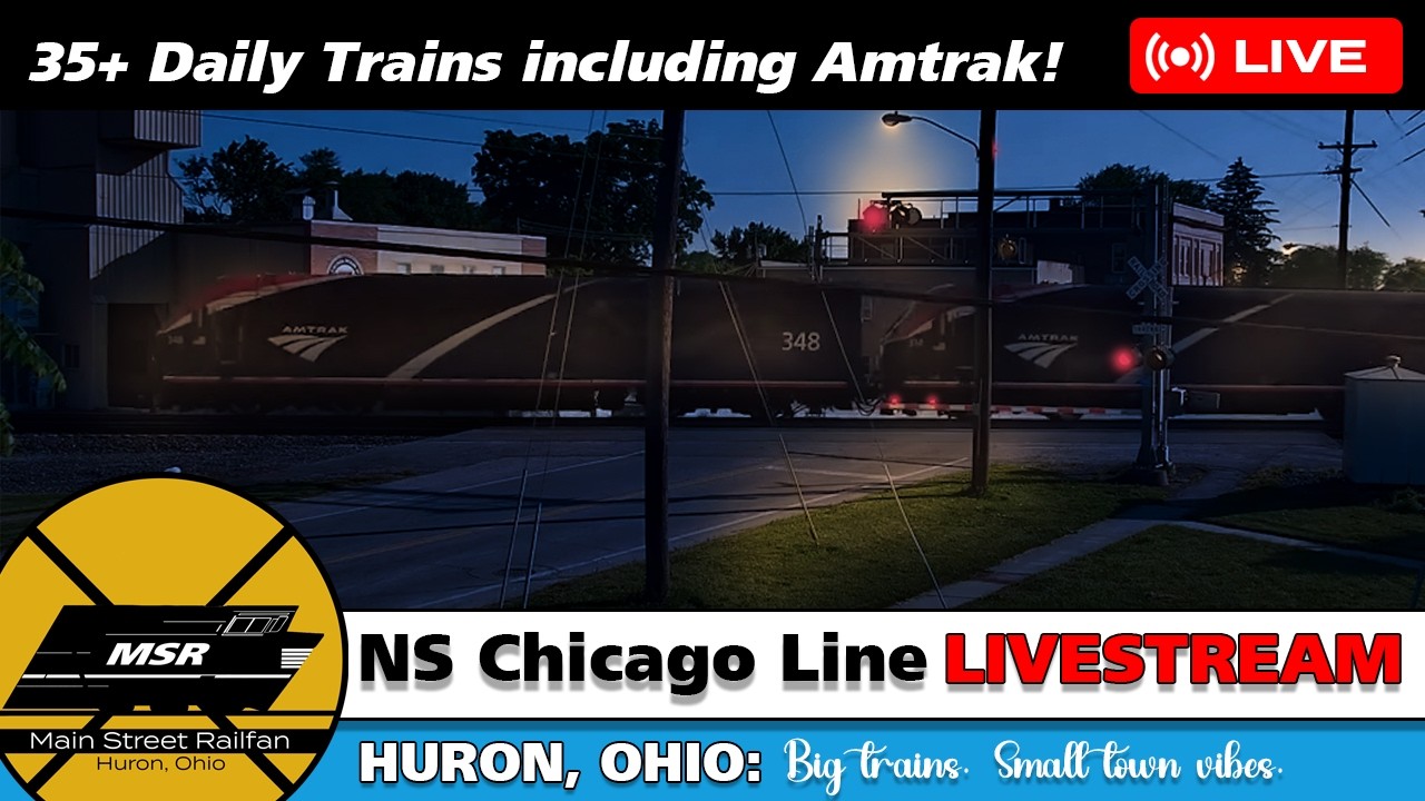 Huron, Ohio, USA | LIVE Train Camera