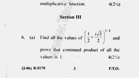 2016 BSc 2nd Sem Maths Number Theory & Trigonometry Question Paper