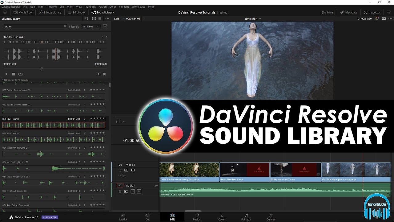 davinci resolve free sound library download