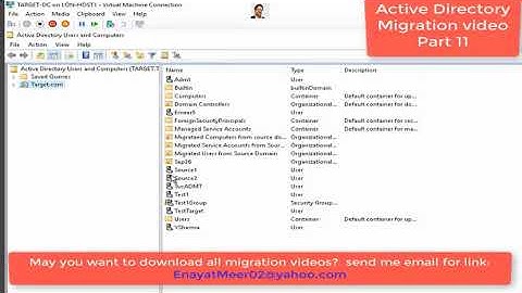ACTIVE DIRECTORY Migration project Part 11  by Enayat Meer