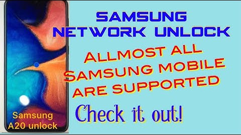 Samsung Network Unlock via Samkey Software / Samsung Galaxy A20 Unlock (SM-A205F)
