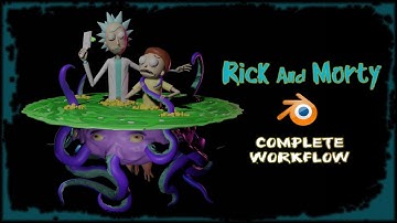 Rick and Morty sculpting in Blender | Complete workflow, timelapse