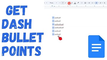 How To Get Dash Bullet Points In Google Docs