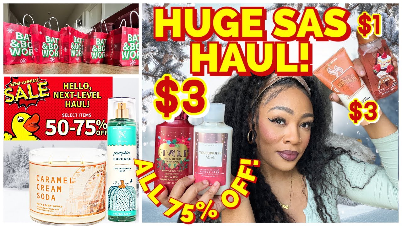 BATH & BODY WORKS SAS HAUL #2 ! I SCORED ON 75 % OFF SOAPS SCRUBS BODY BUTTERS & MORE !