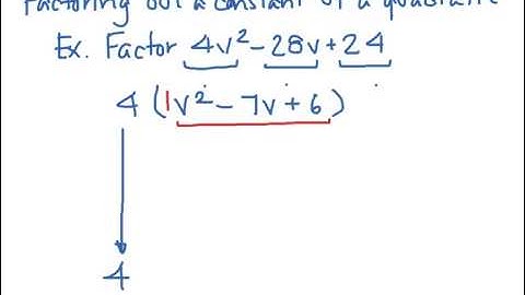 MAT 0028 ALEKS Module 6  Factoring out a constant before factoring a quadratic
