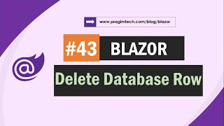 Delete database row from blazor