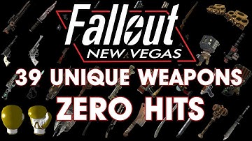 Fallout: New Vegas All Unique Weapons (Base Game) Hitless/No Damage (World