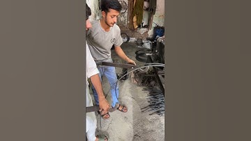 Double Strength Spring for Farm Machines Made on a Lathe by Skilled Young Artisans in Pakistan! 🌾⚙️