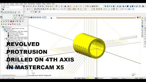 REVOLVE A SOLID AND DRILL ON 4TH AXIS MILL