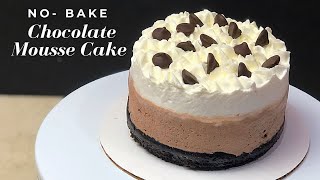 NO BAKE CHOCOLATE MOUSSE CAKE