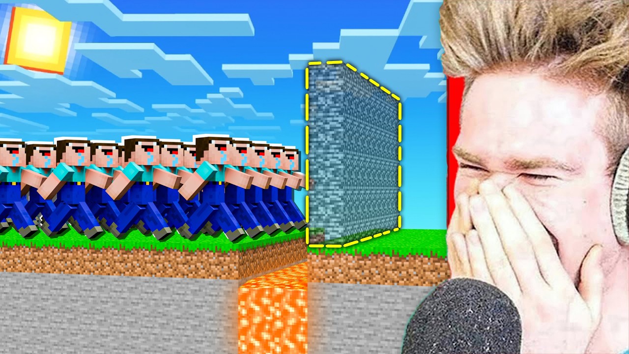 PRANKUJE 100 GRACZY NA TORZE ŚMIERCI NIEWIDZIALNYMI BLOKAMI | Minecraft Extreme