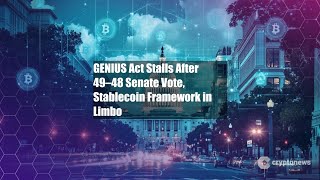 GENIUS Act Stalls After 49–48 Senate Vote, Stablecoin Framework in