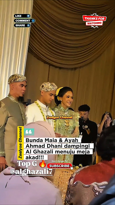 Bunda Maia & Ayah Ahmad Dhani dampingi Al Ghazali menuju meja akad!!! #alghazali #maiaestianty