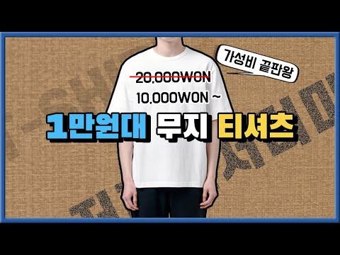 1만원대 무지 티셔츠. 저라면 이걸 사겠습니다!