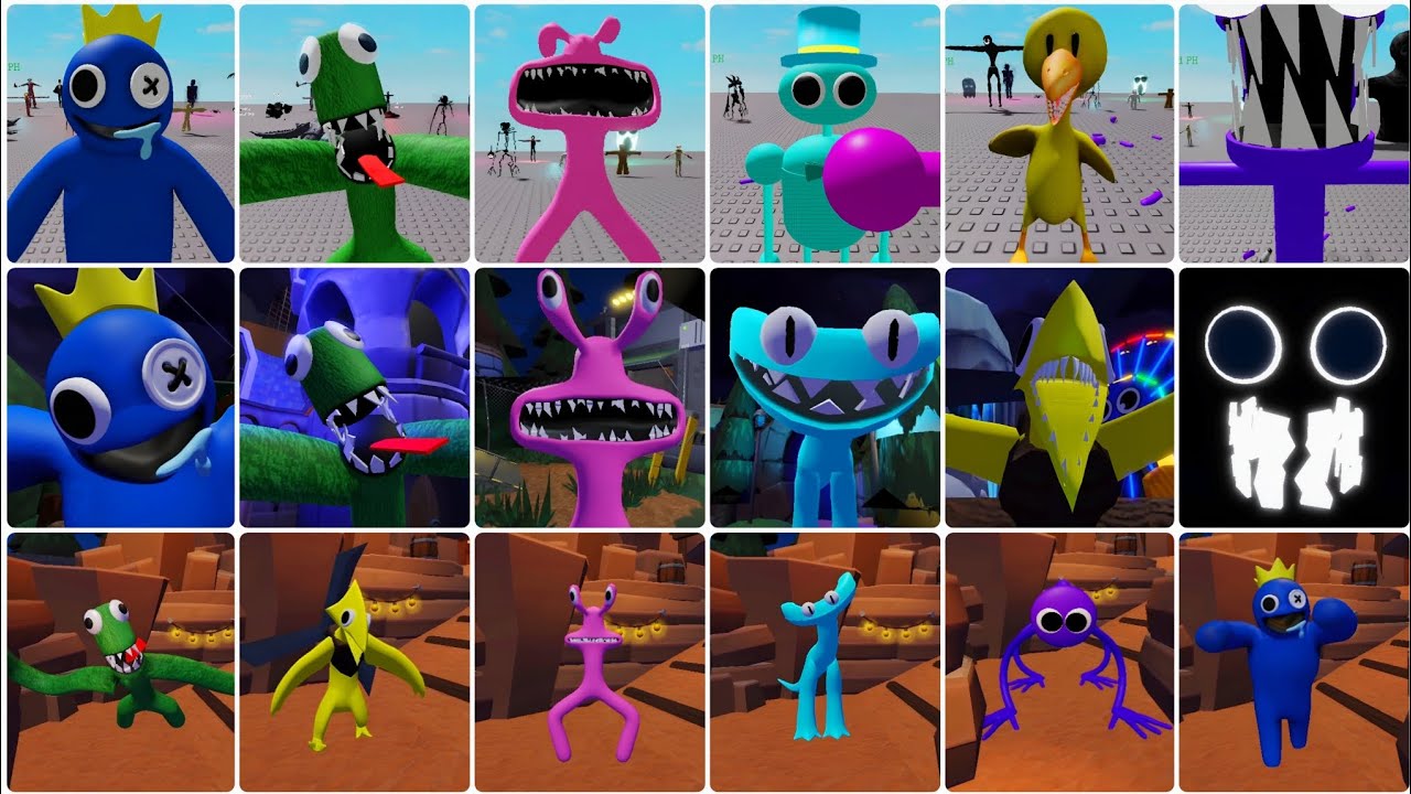 Rainbow Friend Chapter 2 Jumpscrare With Powerful Concept Jumpscrare Vs Accurate Roleplay Roblox