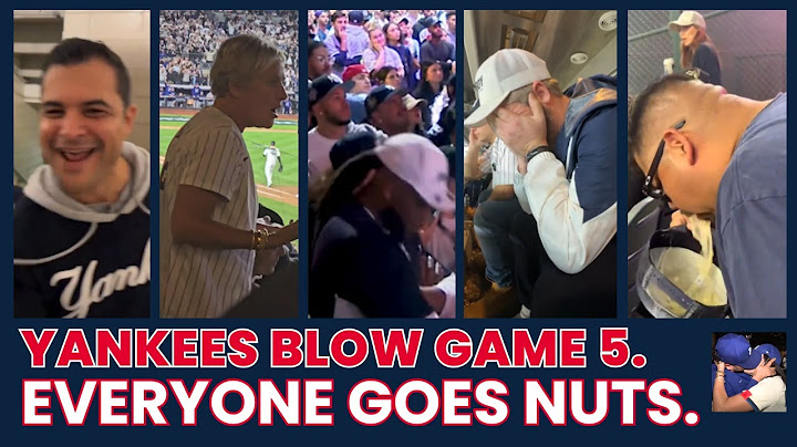 YANKEES BLOW GAME 5.  EVERYONE GOES NUTS. (Mournful fan reactions set to haunting music)
